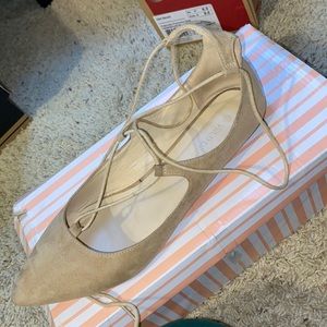 Wild Diva, Cream Sandals laced up